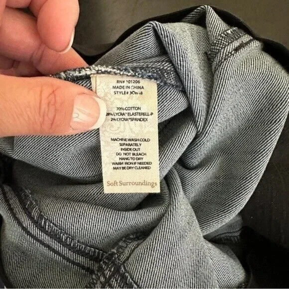 Soft Surroundings The Ultimate Denim Pull-On Bootcut Jeans Size Petite Small - Picture 8 of 10